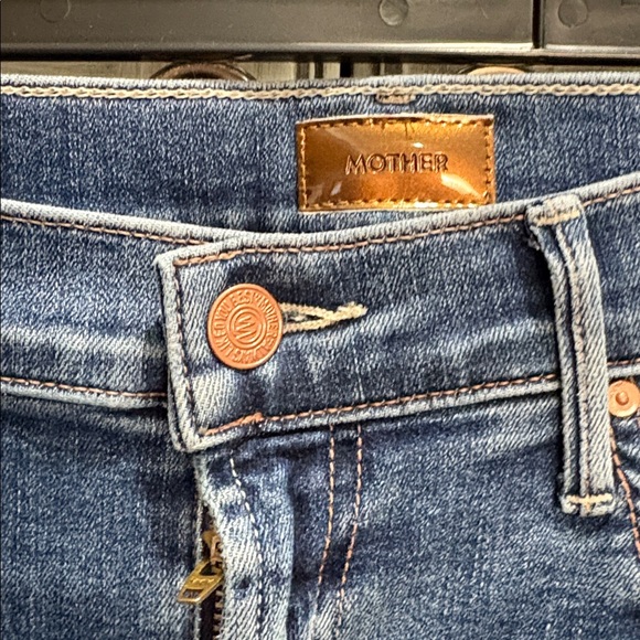 MOTHER Insider Crop Step Chew Dancing in Coals Distressed Denim Jeans - Picture 7 of 14